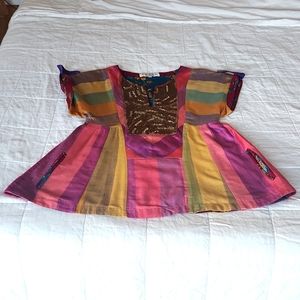 Ritu Kumar Label Short Kurta Top size 1 multicolor with sequin work